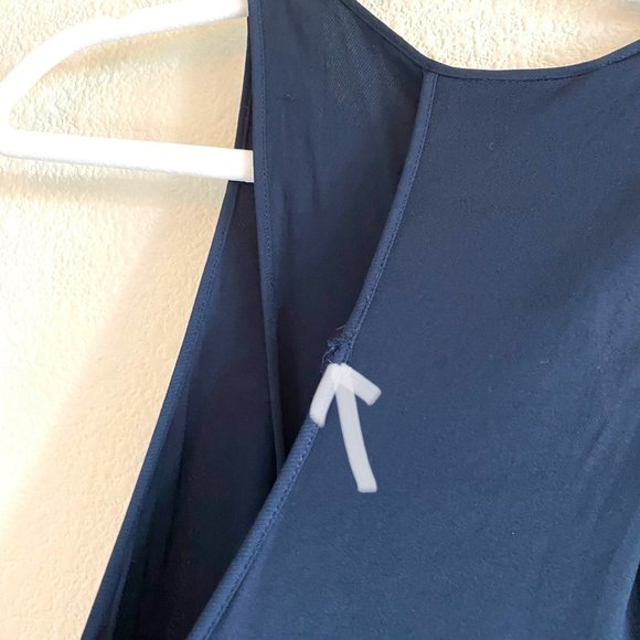 L’Agence Sleeveless Twist Back Scoop Neck Maxi Dress Navy Blue - Picture 6 of 10